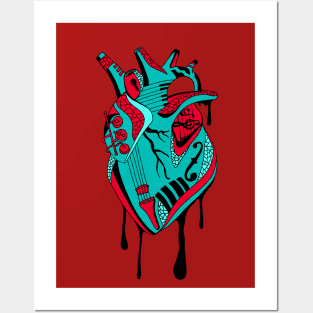 Turqred Musical Heart Posters and Art